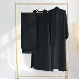 2 Piece Abaya Set Kimono with Inner Dress Muslim Abayas for Women Dubai Luxury Turkey Ramadan Islam Matching Hijab Outfit Kaftan