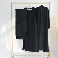 2 Piece Abaya Set Kimono with Inner Dress Muslim Abayas for Women Dubai Luxury Turkey Ramadan Islam Matching Hijab Outfit Kaftan