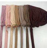 Muslim Inner Cap Hijab For Women Solid Underscarf Hijab Undercap Scarf Turban Hat Islamic Muslim Hijabs Ready To Wear Headcover