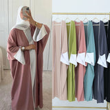 Modest Open Abaya Kimono Kaftan Dubai Islam Muslim Dress Abayas Caftan Marocain Qatar Oman Turkey Clothing For Women Robe Femme