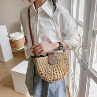 Summer Straw Bag - Fashion Semicircle