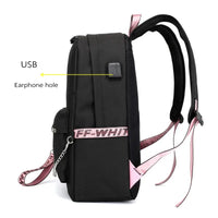 Usb School Bags For Girls Casual Backpack Teenagers Children Bookbags Large Capacity Middle High College Teen Schoolbag