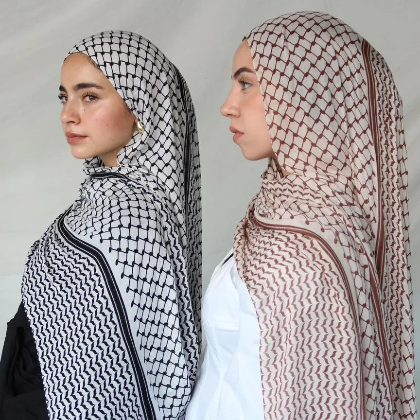 Islamic Plaid Printed Turban Abaya Hijab Fashion Chiffon Hijabs For Woman Abayas Quality Scarf Muslim Dress Turbans Head Shawl