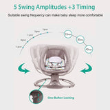Electric Bluetooth Baby Cradle with Mosquito Net Bluetooth Music Baby Rocking Chair Multifunctional Baby Crib for Newborns 2024