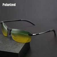 Polarized Sunglasses Men's Day and Night Driving Sun Glasses Vintage Polaroid Sun Glasses Male Windproof Goggle