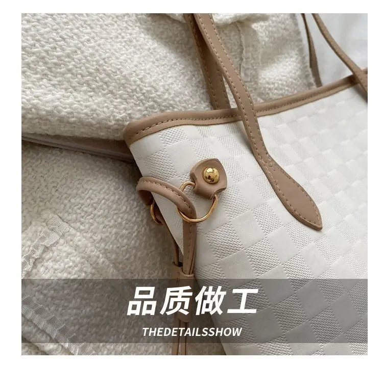 Large Capacity Bag Women's New Trendy and High-end Tote Bag Women's Summer Versatile Handheld Single Shoulder Commuting Bag