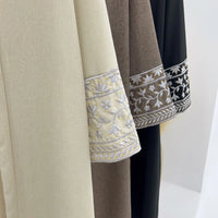 2024 New Embroidery Sleeve Dubai Abaya Middle East Türkiye Elegant Dress Party Gown Eid Ramadan Islam Women Muslim Clothing