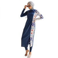 Summer Muslim Women 3 Piece Swimwear Set Hijab Swimsuit Maxi Dress Full Cover Up Islam Summer Abaya Dubai Modest Swimwear 2025