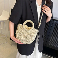Straw Rattan Beach Handbag