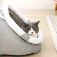 Cute Cat Bed for Indoor Small and Large Cats Dog Tent Soft Pet Kitten House Cozy Puppy Cushion