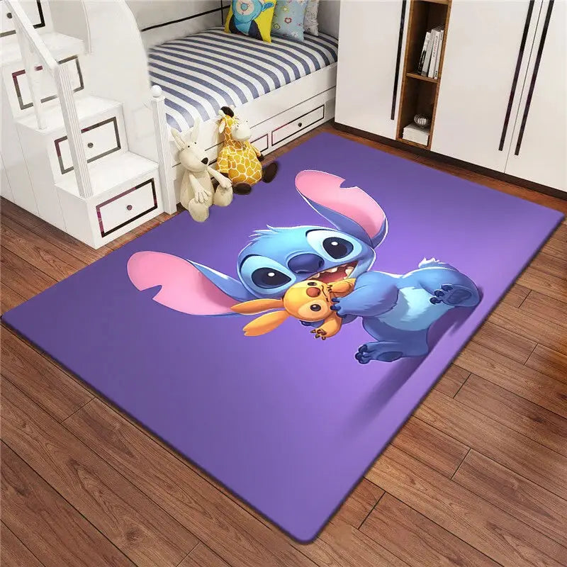 Star Stitch Cartoon HD Printing Carpet.bathroom Door Rug,Living Room,Bedroom,Decoration,Picnic,Camp,Kitchen,Crawling Mat.