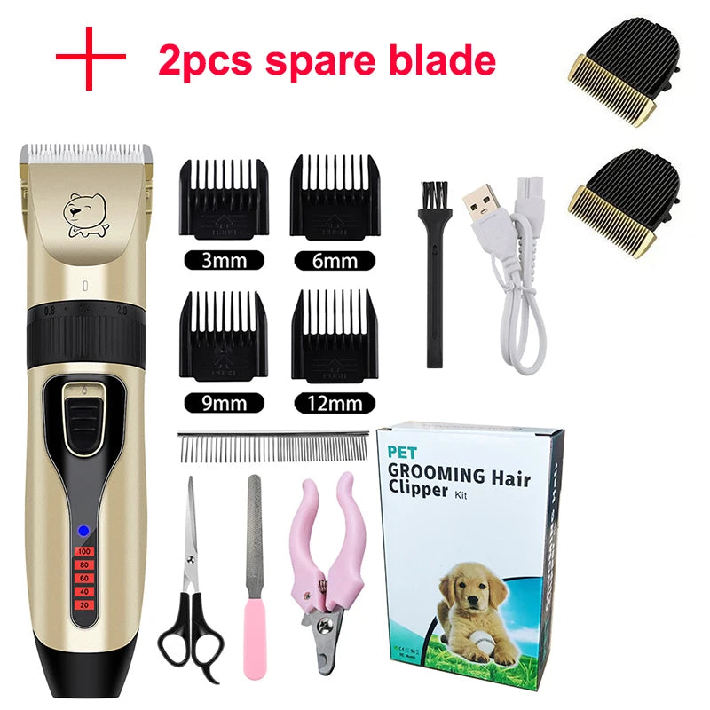 Electric Dog Clippers Professional Pet Hair Trimmer Dogs Grooming Hairdresser Hair Cutter Cat Hair Cutting Remover Machine Kit