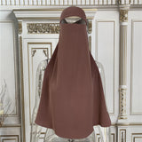 Niqab High Quality Nida Single Layer Ramadan Islamic Clothing EID Prayer Muslim Modest Women Hijab Khimar Jilbab Veil Niqab