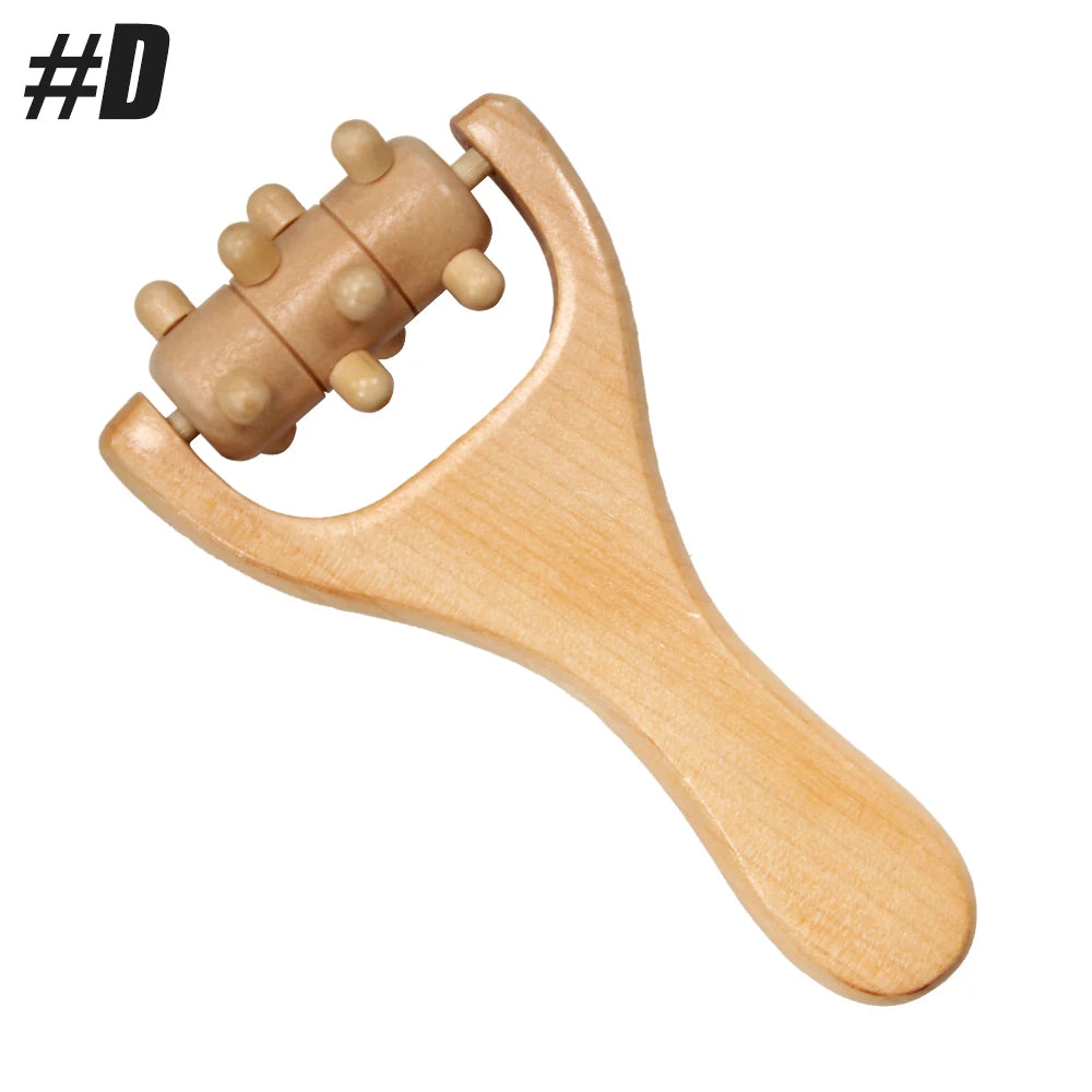 1Pcs Wooden Massage Rollers Neck Roller Massager Wooden Trigger Point Roller Massager Muscle Roller for Back face Waist Leg Arm