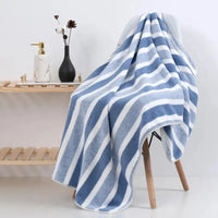 4PCS 70X140CM Soft Stripe Absorbent Microfiber Bath Towel Stripe Towels Quick Drying Absorbent Towels For Bathroom