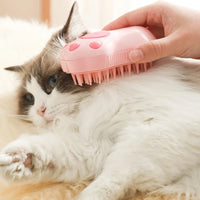 Cat Steam Brush Dog Massage Comb with Electric Water Spray Soft Silicone Pet Grooming Brush for Removing Tangled and Loose Hair