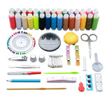 Sewing Kit Complete Set with Threads Needles Scissors Tape Measure Buttons and More for DIY Handcraft Projects Home and Travel