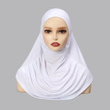 Muslim Women Instant Hijab Prayer Full Cover Chemo Cap One Piece Amira Scarf Shawls Veil Islamic Ramadan Khimar Turban Headwrap
