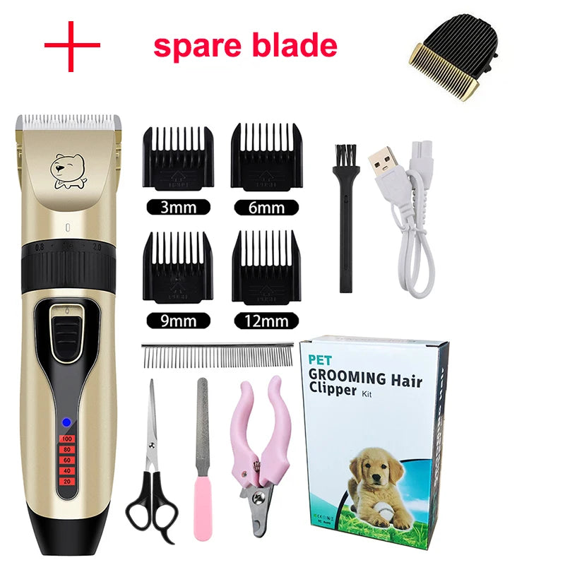 Electric Dog Clippers Professional Pet Hair Trimmer Dogs Grooming Hairdresser Hair Cutter Cat Hair Cutting Remover Machine Kit
