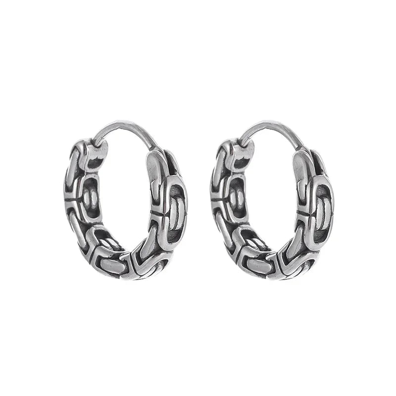 Silver-Plated Carved Flower Drop-Shaped Large Earrings Hypoallergenic Earrings for Women Retro Fashion Casual Party Jewelry