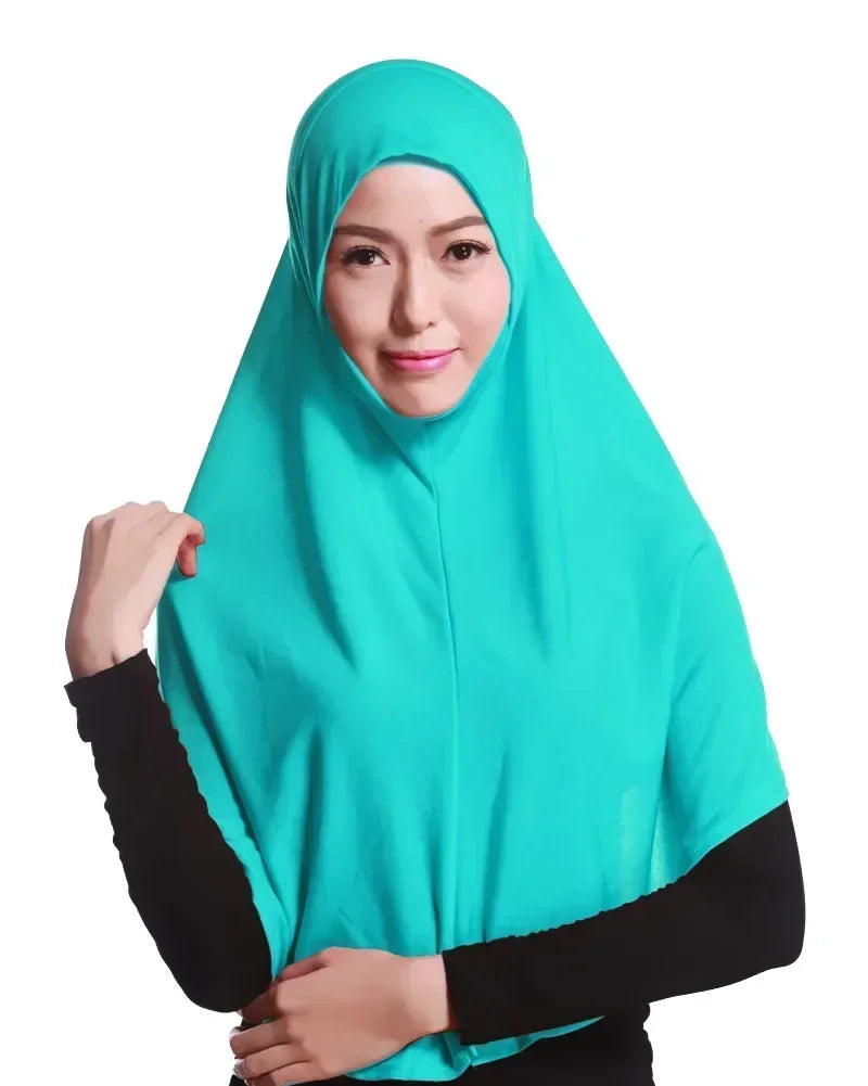 Muslim Women Instant Hijab Prayer Full Cover Chemo Cap One Piece Amira Scarf Shawls Veil Islamic Ramadan Khimar Turban Headwrap