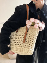 Summer Straw Beach Tote