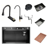 Stainless Steel water fall  kitchen sink Modern Design Handmade Sink with Cup Washer for Bar Cafe Kitchen Island
