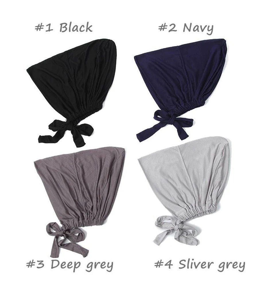 Muslim Inner Cap Hijab For Women Solid Underscarf Hijab Undercap Scarf Turban Hat Islamic Muslim Hijabs Ready To Wear Headcover
