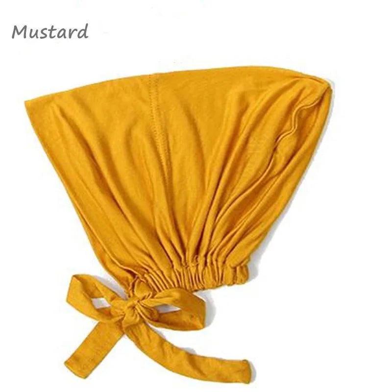 Muslim Inner Cap Hijab For Women Solid Underscarf Hijab Undercap Scarf Turban Hat Islamic Muslim Hijabs Ready To Wear Headcover