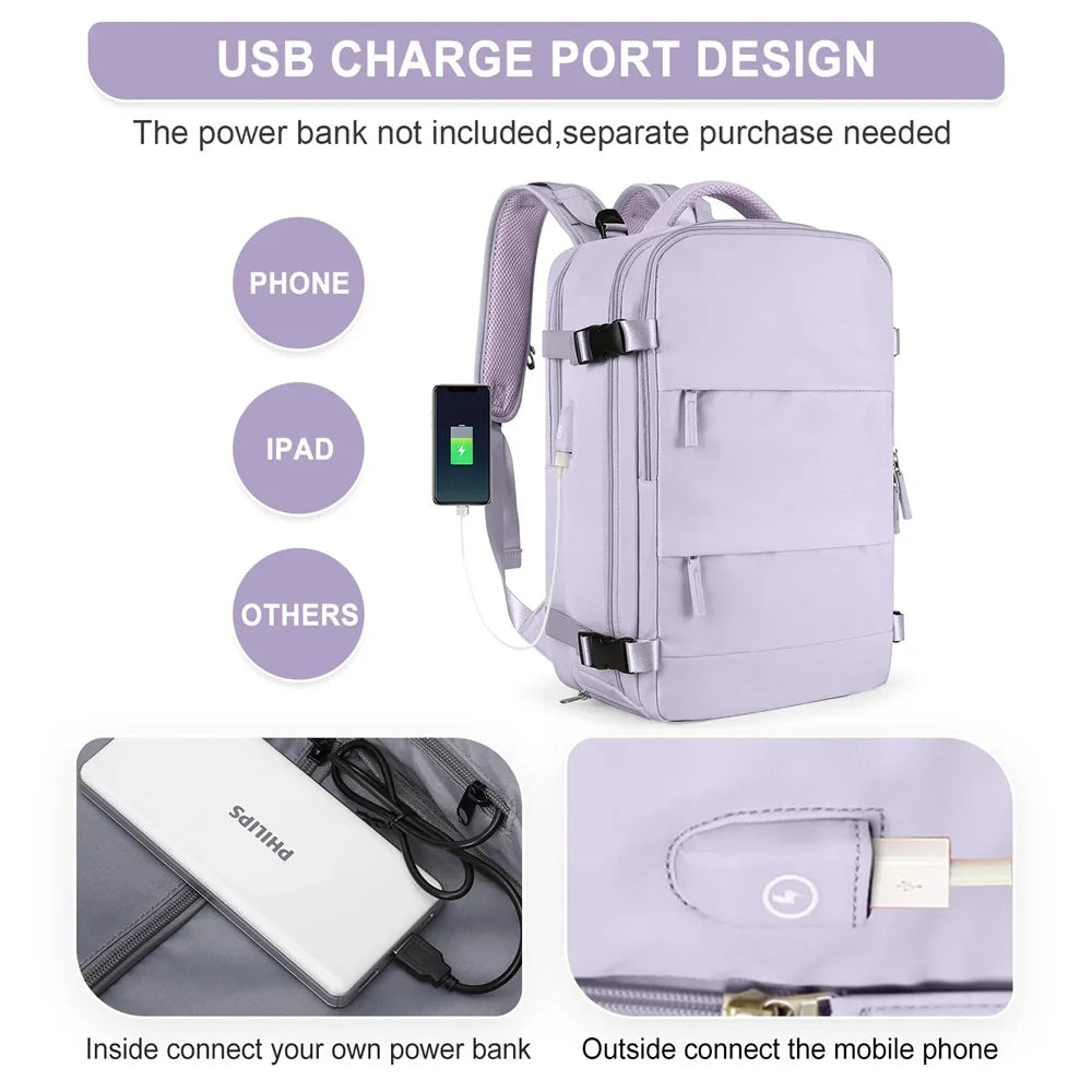 XOKY Cabin Bag 45x36x20 Backpack, 40x20x25 Ryanair Carry-Ons, Women/Men Aeroplane Travel Backpack, Cabin Size Laptop Backpack