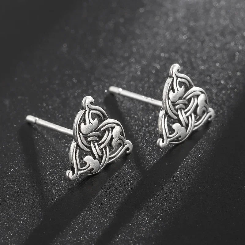 Silver-Plated Carved Flower Drop-Shaped Large Earrings Hypoallergenic Earrings for Women Retro Fashion Casual Party Jewelry