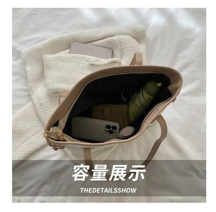 Large Capacity Bag Women's New Trendy and High-end Tote Bag Women's Summer Versatile Handheld Single Shoulder Commuting Bag