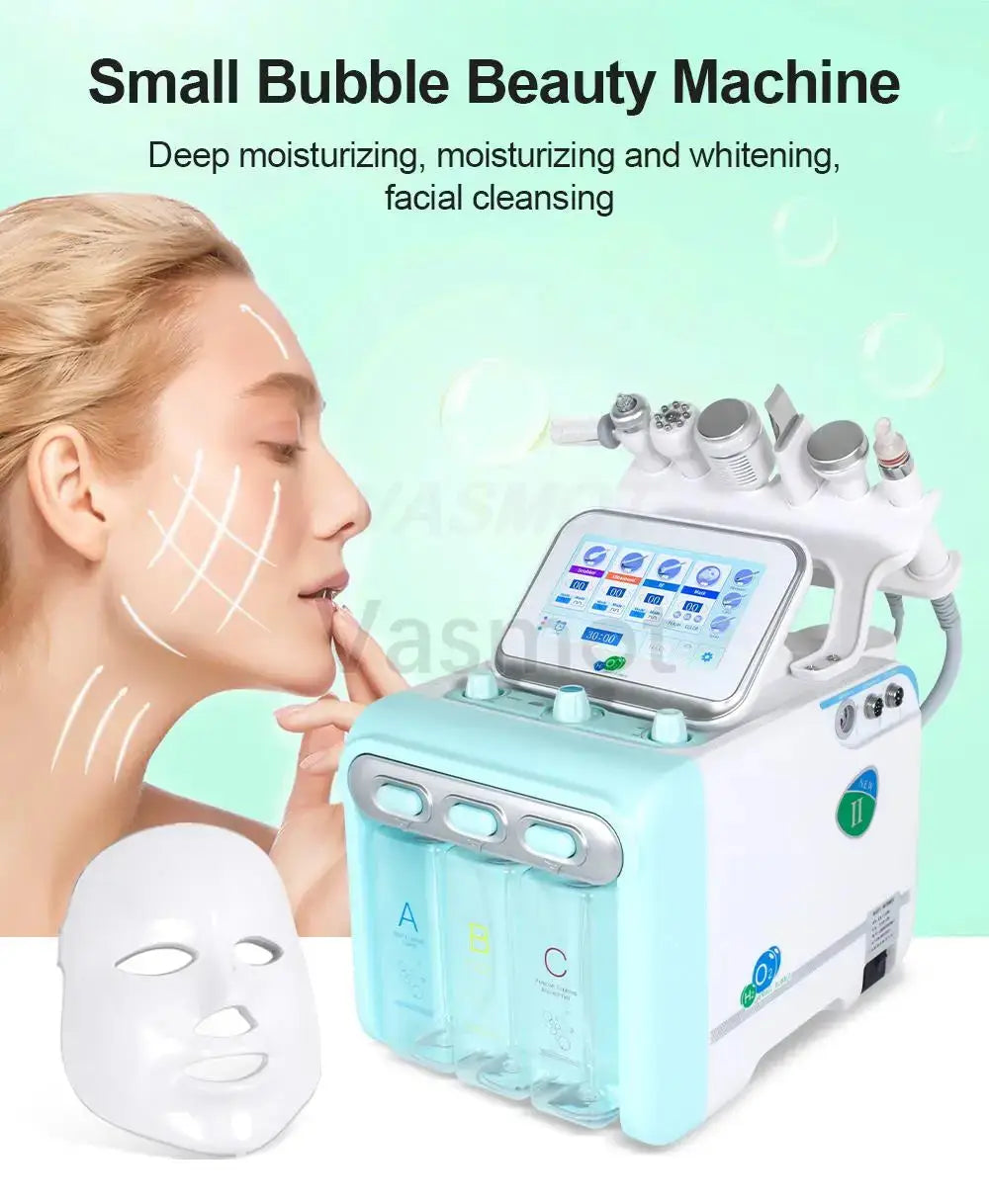 Hydrogen Oxygen Facial Machine Deep Cleansing RF Lifting Tightening Blackhead Removal Skin Care Water Dermabrasion Beauty Device