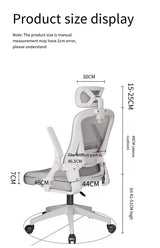 Mesh Ergonomic Office Computer Desk Chair Flip-up Arms Adjustable Headrests Comfortable Lumbar Support For Home Office Chair