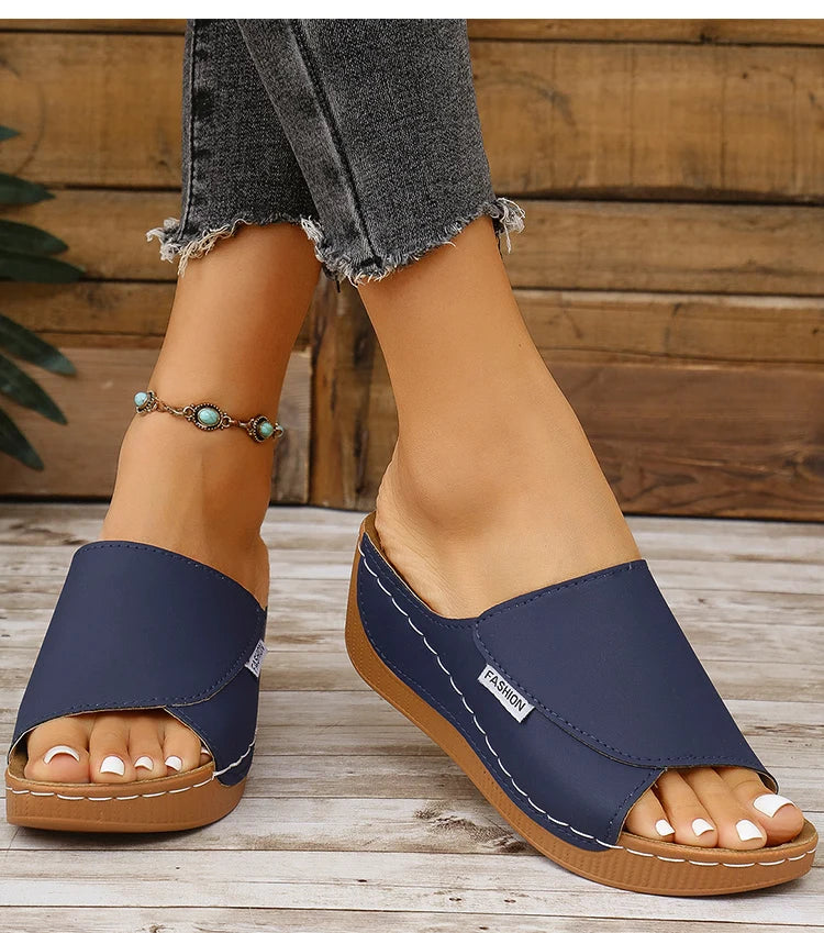 Women's Sandals Casual Heels Sandals Summer Woman Shoes Luxury Slippers Heeled Sandals Wedges Shoes Summer Footwear Women 2025