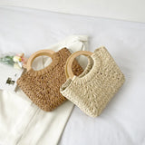 Straw Woven Basket Handbag