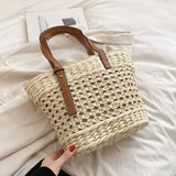 Summer Straw Beach Tote