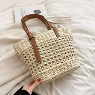 Summer Straw Beach Tote