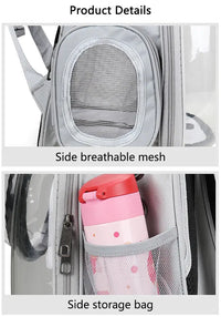 New Pet Cat Carrying Bag Breathable Portable Pet Outdoor Travel Backpack Transparent Bag Carrier Pet Transport Space Capsule Bag