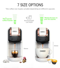 HiBREW Multiple Capsule Coffee Machine, Hot/Cold Dolce Gusto Milk Nespresso Capsule ESE Pod Ground Coffee Cafeteria 20Bar 5 in 1