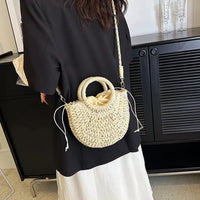 Straw Rattan Beach Handbag