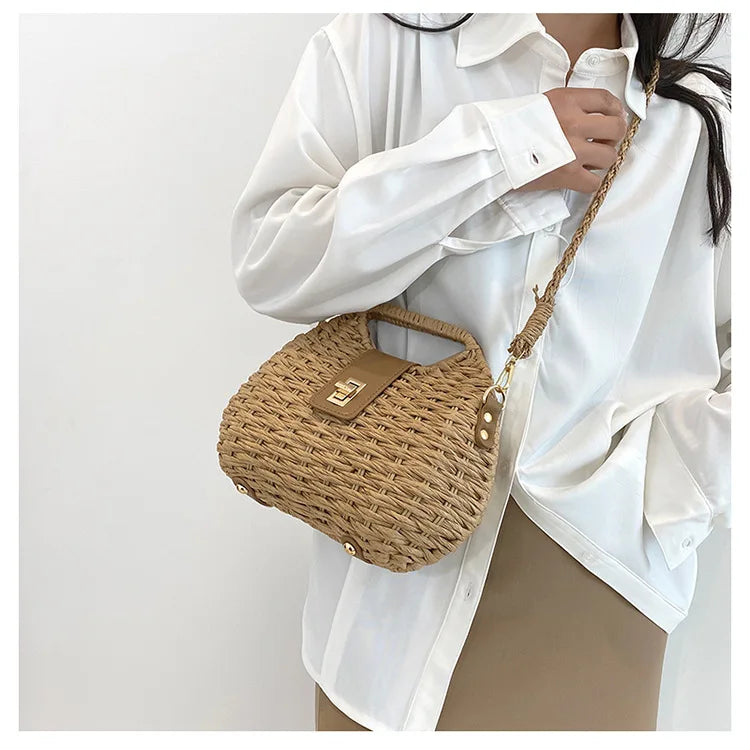 Wicker Rattan Summer Bag