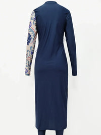 Summer Muslim Women 3 Piece Swimwear Set Hijab Swimsuit Maxi Dress Full Cover Up Islam Summer Abaya Dubai Modest Swimwear 2025