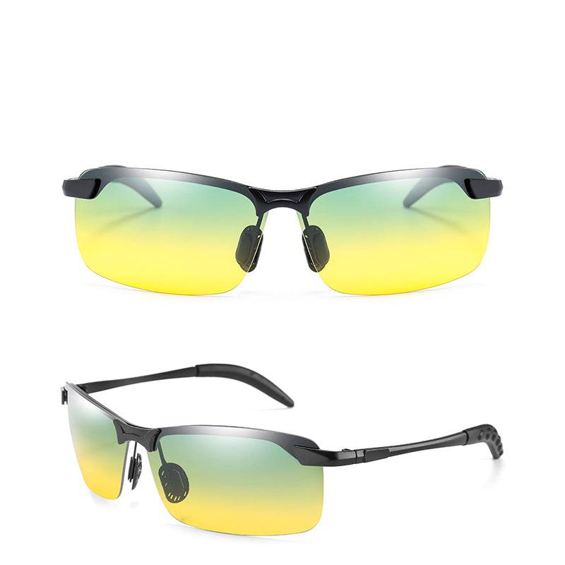 Polarized Sunglasses Men's Day and Night Driving Sun Glasses Vintage Polaroid Sun Glasses Male Windproof Goggle