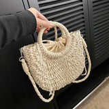 Straw Rattan Beach Handbag