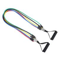 Multifunction Fitness Tension Rope 5-Tube Elastic Yoga Pedal Puller Resistance Band Tension Rope for Stretching Abdomen Training