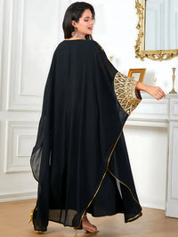 Eid Muslim Vestidos for Women Party Robe Middle East Ramadan Arabian Jalabiya Morocco Dubai Islam Bat Sleeve Loose Abaya Dresses