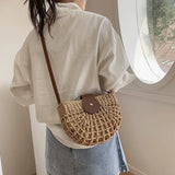 Summer Straw Bag - Fashion Semicircle