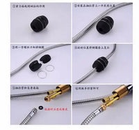 Brushed Gold Kitchen Faucets Pull Down Sink Faucet Pull Out Black Spring Spout Mixers Tap Hot Cold Water Crane