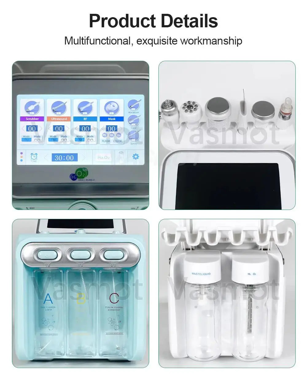 Hydrogen Oxygen Facial Machine Deep Cleansing RF Lifting Tightening Blackhead Removal Skin Care Water Dermabrasion Beauty Device